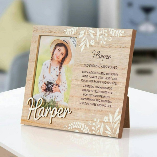 History & Heraldry Pre-Personalised Kids Wooden Picture Frame - Harper