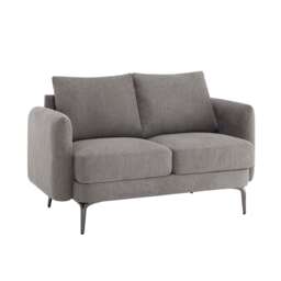 Sofia 2 Seater Fabric Scandi Style Sofa Brown Mocha Two Seater