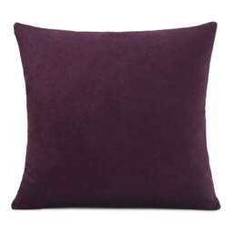 Plain Chenille Velvet 45cm x 45cm Aubergine Cushion Set of 4 Purple 45cm x 45cm x 10cm 4