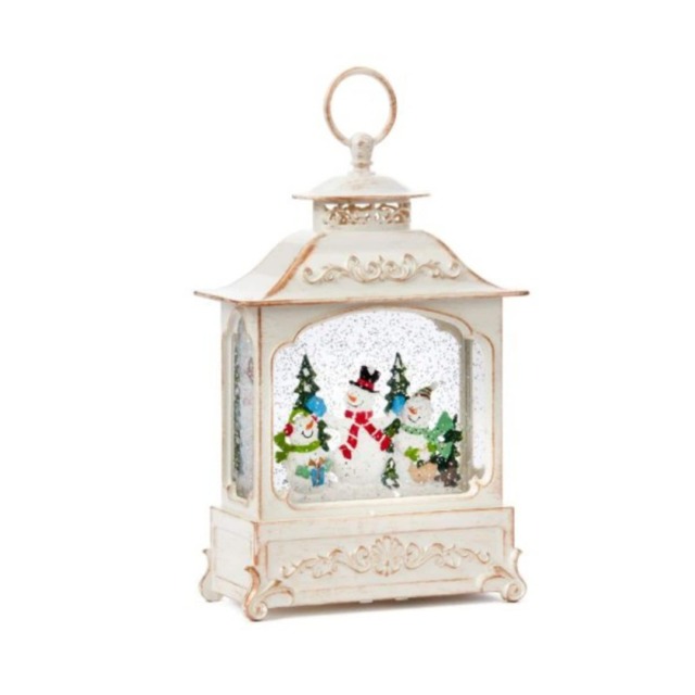 28cm Battery Operated LED Christmas Snowman Wonderland Lantern Decoration