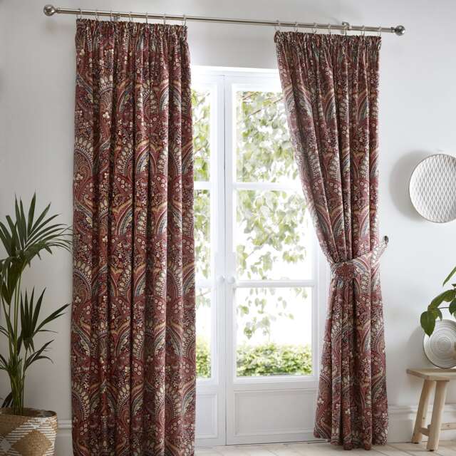 D & D Palais Pencil Pleat Curtains Multi