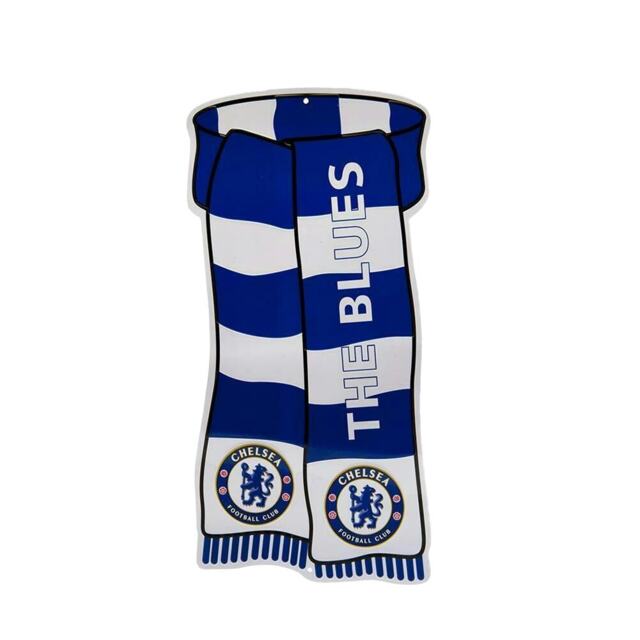 Chelsea FC Official Football Show Your Colours Window Sign - Blue/White - One Size