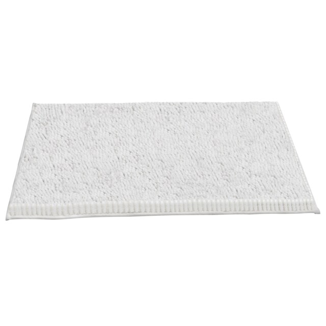 Non Slip Bath Mat Water Absorbent Shower Mats Machine Washable Bathroom Rug, White White