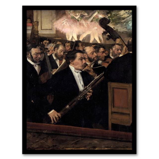 Edgar Degas Framed Wall Art Print The Orchestra at the Opera Home Décor