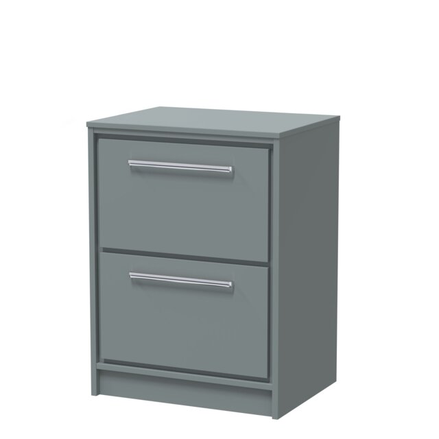 Balterley Framed Design Floor Standing 2 Drawer Vanity with Worktop Grey Monument Grey 818 x 605 x 460mm