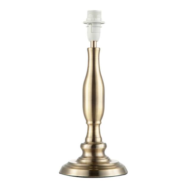 Classic Antique Brass Table Lamp Base with Curvy Metal Stem Design