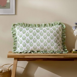 Furn Krissa Block Printed Velvet Cushion