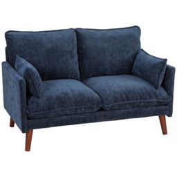 HOMCOM 2 Seater Sofa, Modern Loveseat with Spring Cushions, Wide Seat