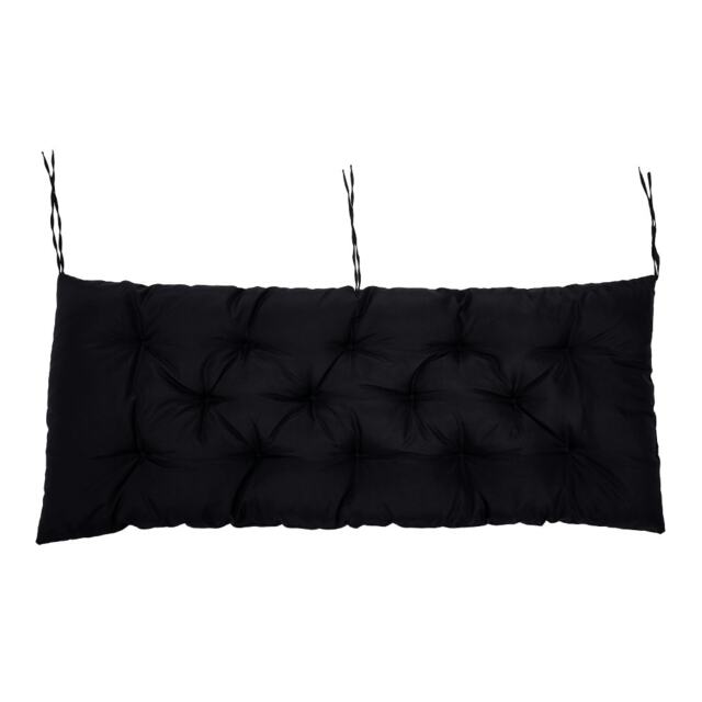 Living and Home Outdoor Waterproof Bench Seat Cushion, 120x50cm, Black