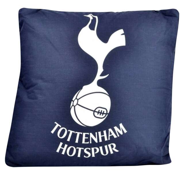 Tottenham Hotspur FC Official Football Crest Cushion - Navy/White - One Size