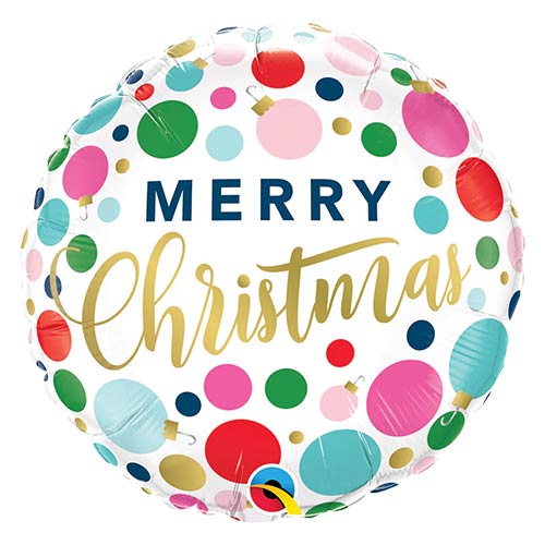 Christmas Ornaments & Stars Round Foil Helium Balloon 46cm / 18 in