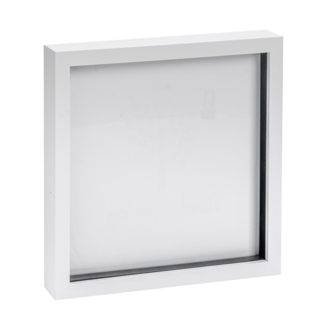 "Nicola Spring 10 x 10"" Photo Frame - White - 3D Photo Frame Picture Frame Box Portrait Display Case (53 x 53cm)"