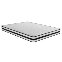 Bonnell Coil System Quilted Mattress Medium Firmness 17cm Flat Pack White Double