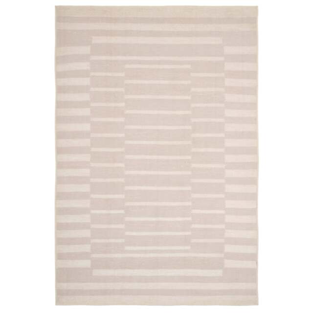 Modern Abstract Cotton Chenille Rug Grey Gold Machine Washable 200cm x 290cm