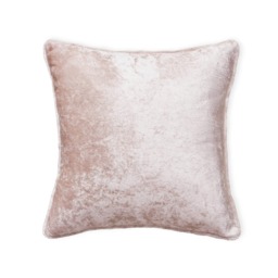 BHS Crushed Velvet Cushion, Pink Pink Blush 1
