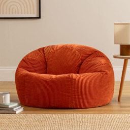 Icon Kingston Jumbo Cord Classic Dome Bean Bag, Terracotta
