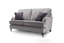 Velvet Grey 2 Seater Bella Sofa ASTBURY