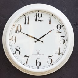 Outdoor Garden Clock Antique White Perfect Time Radio Controlled 57.5 cm