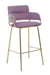 Orsina Tamzin Pink Velvet Bar Chair