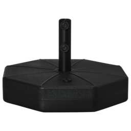 Outsunny Garden Parasol Base Stand Up to 28kg Water or 40kg Sand Filled, Black Black Black