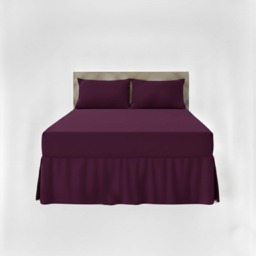 Fitted Valance Bed Sheet Polycotton Mattress Cover And Frill Easy Care Purple Single
