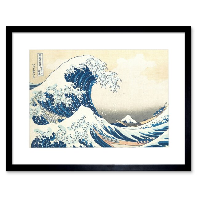 Hokusai Great Wave Off Kanagawa Black Framed Print