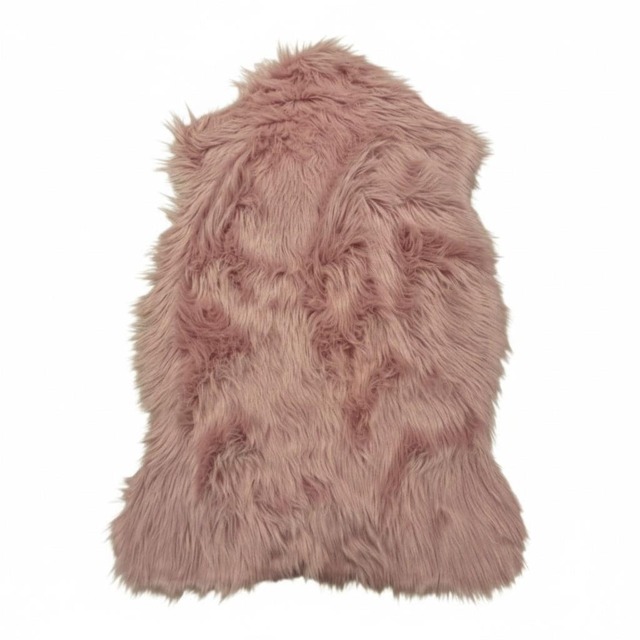 Faux Rabbit Fur Rug Pink Pink Pink 60x90cm 1