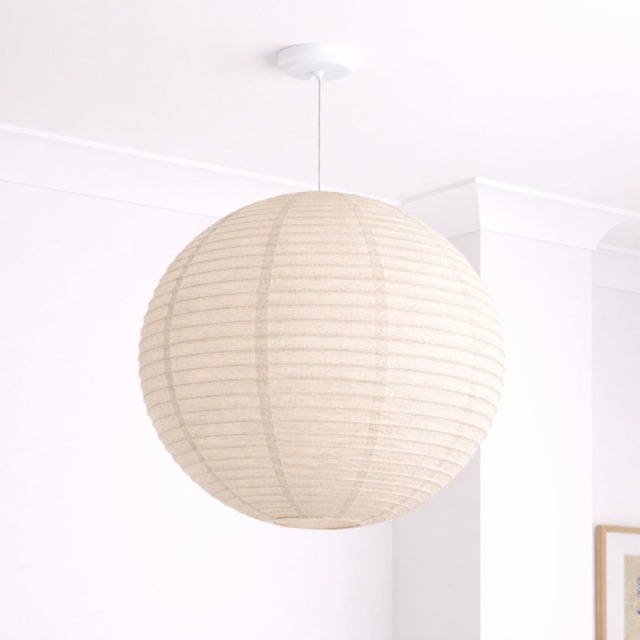 CGC Sybil Oatmeal Linen Large Round Globe Easy-Fit Handmade Lampshade