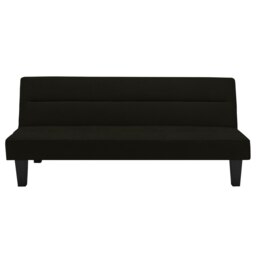 Kebo Sofa Bed Sofa in Velvet Black Black Black Three Seater