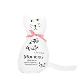 Cute White Cat Door Stopper Styed Febric Weighted Heaby Home Decor Gift