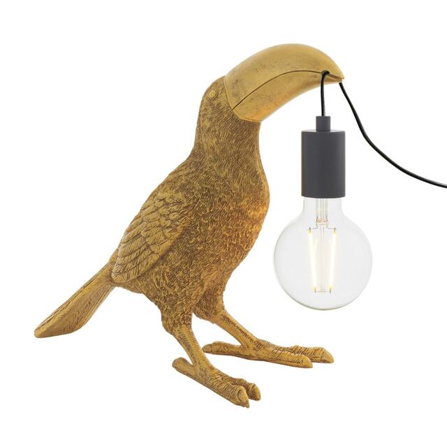 Andria Table Lamp Vintage Gold Paint & Matt Black