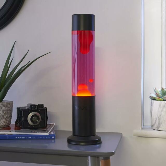 Nova Lava Lamp Purple Liquid/Red Wax Black