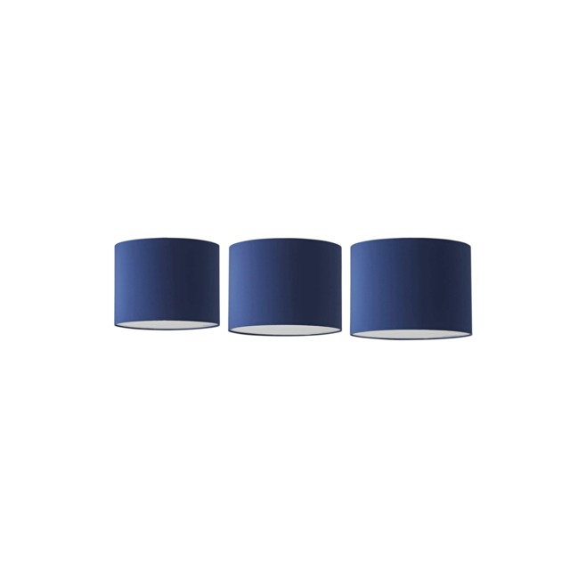 ValueLights Torbery Set of 3 Navy Nesting Ceiling Shades Blue