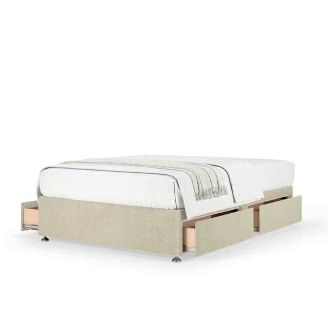 Ortho Classic Orthopaedic Cream Naples Velvet 4 Drawer Divan Set Super King