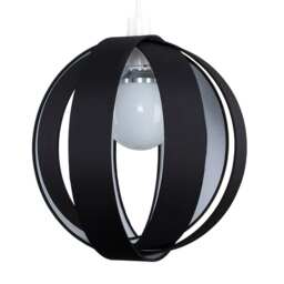 ValueLights J90 Black Fabric Globe Ceiling Pendant Shade Black