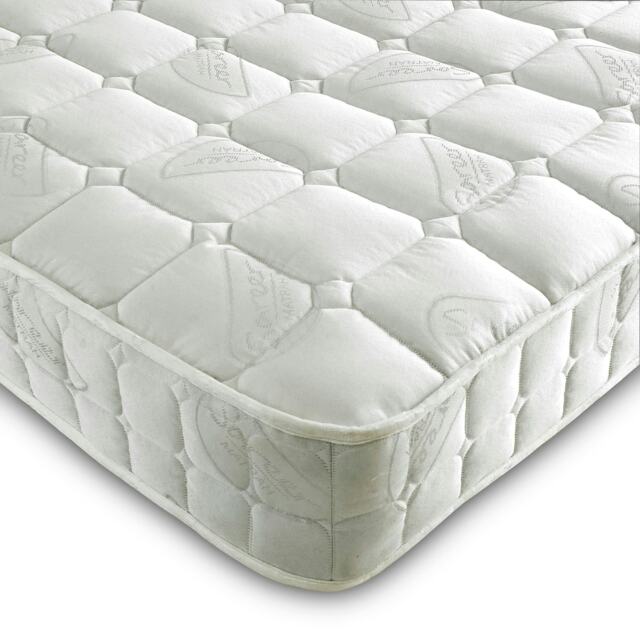 Sareer Economical Coil Sprung Mattress 4FT White Small Double