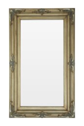 Wood Frame Wall Mirror,Boutique Design Mirror For Home Décor,Golden Hanging Mirror With Decorative Motifs Gold