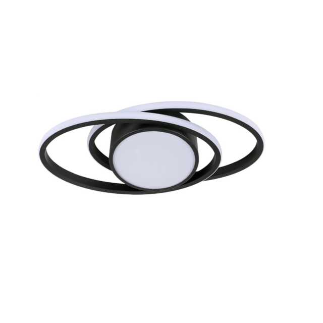 Modern Oval Chandelier LED Black