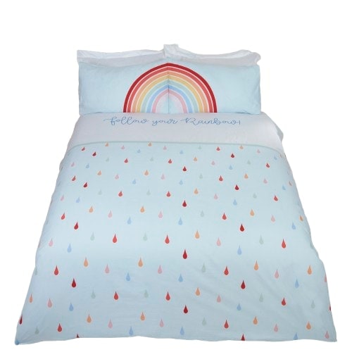 Follow Your Rainbow Polycotton Duvet Cover Set with Pillowcase Multi King 1