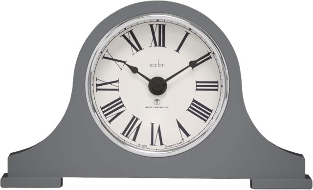 Acctim Foxton Radio Controlled Mantel Clock Aston Grey