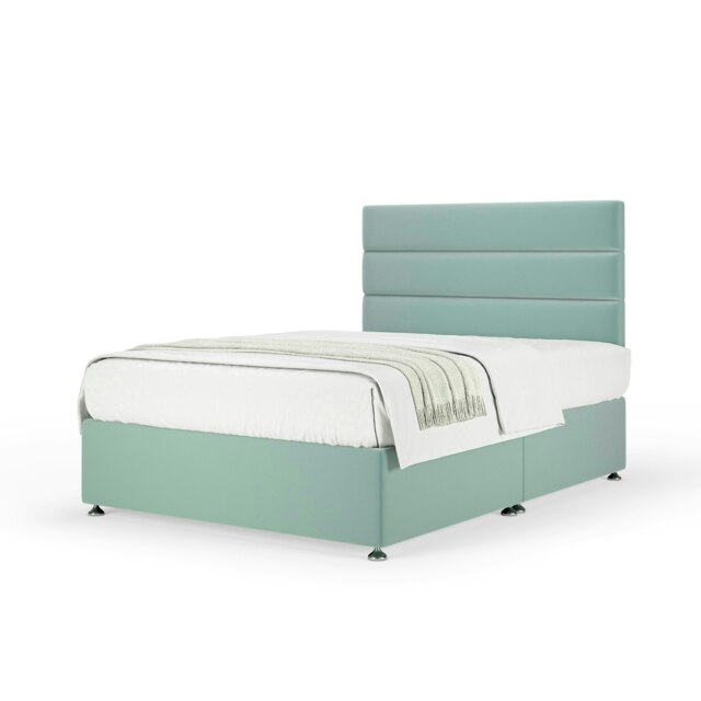 Majestic 1000 Pocket Sprung Duckegg Plush Velvet Divan Set And Milan Headboard Small Double