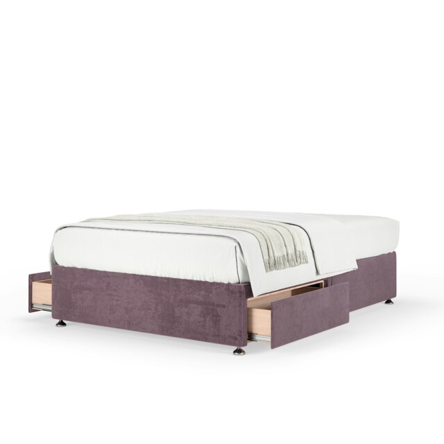 Ortho Classic Orthopaedic Mauve Naples Velvet 2 Drawer Divan Set Double