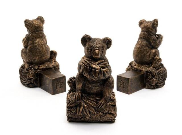 Koala Bear Plant Pot Feet - Set of 3 - L6 x W9 x H11 cm Grey