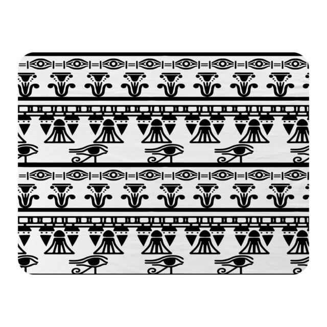 Egyptian Eye Of Horus Heiroglyphs Blanket Multi