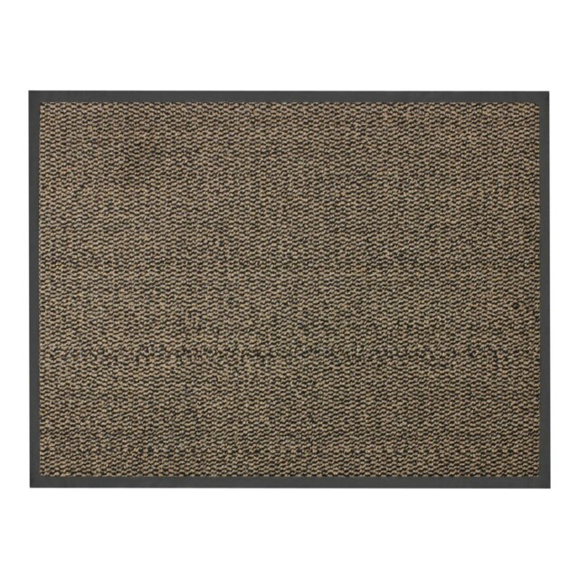 JVL Brown Black Heavy Duty Barrier Door Floor Mat, 60x80 cm
