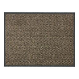 JVL Brown Black Heavy Duty Barrier Door Floor Mat, 60x80 cm