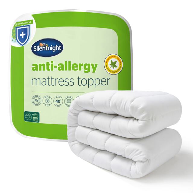 Silentnight Anti-Allergy Mattress Topper, King White 1