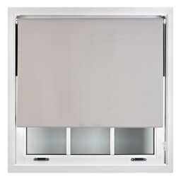 FURNISHED Grey Roller Blackout Made to Measure Insulated Easy Fit Window Blinds Grey Grey