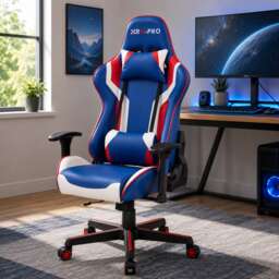 RG-PRO Gaming Office Chair High Back, Padding & Adjustable Height - Blue