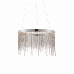 Zelma LED 1 Light Pendant Chrome, Silver Chain